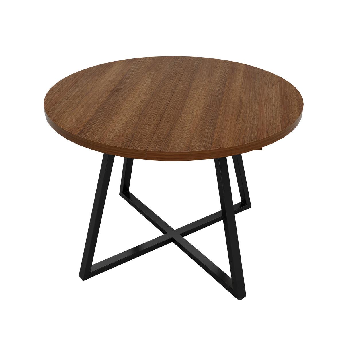 Table extensible 100-140 cm, coins arrondis, noyer