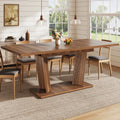 Table extensible bois foncé, pieds antidérapants