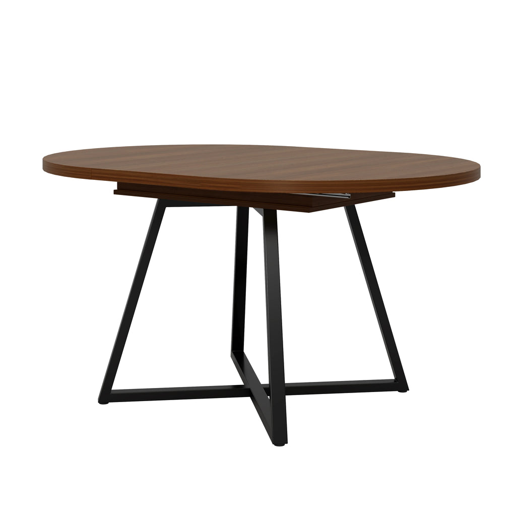 Table extensible 100-140 cm, coins arrondis, noyer