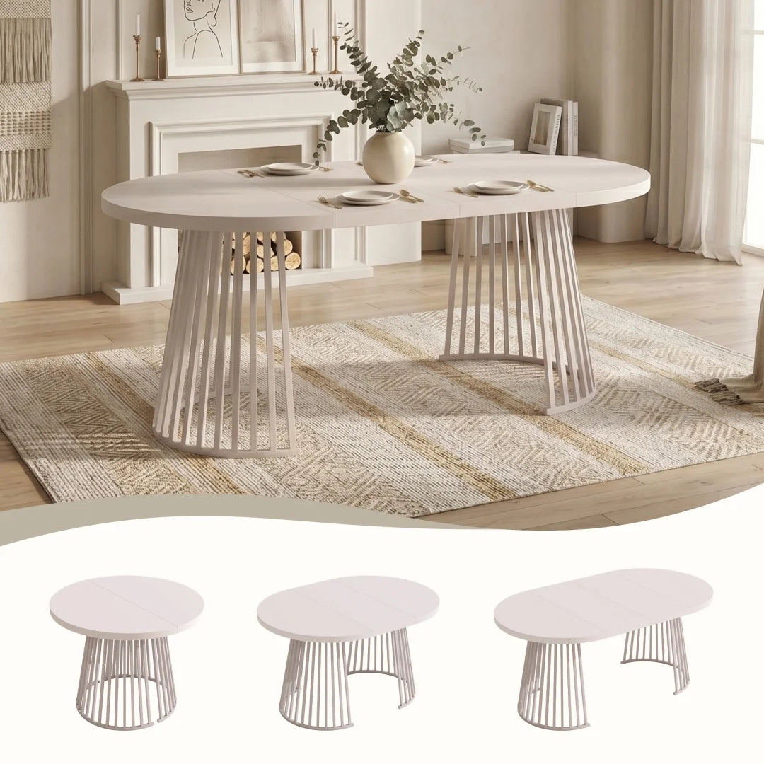 Table extensible 100-138-176 cm, deux allonges