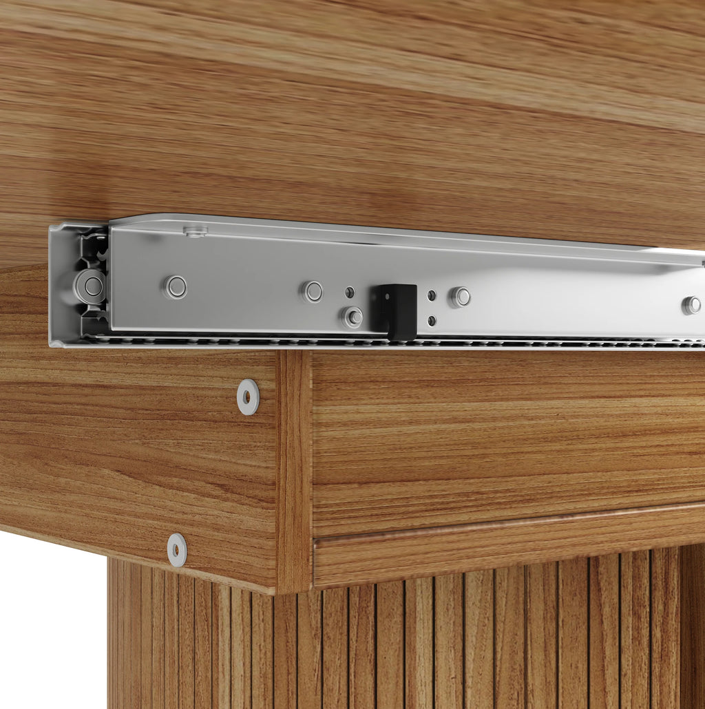 Table extensible ronde à ovale, noyer 118-158 cm
