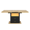 Table extensible 110-140 cm avec éclairage LED