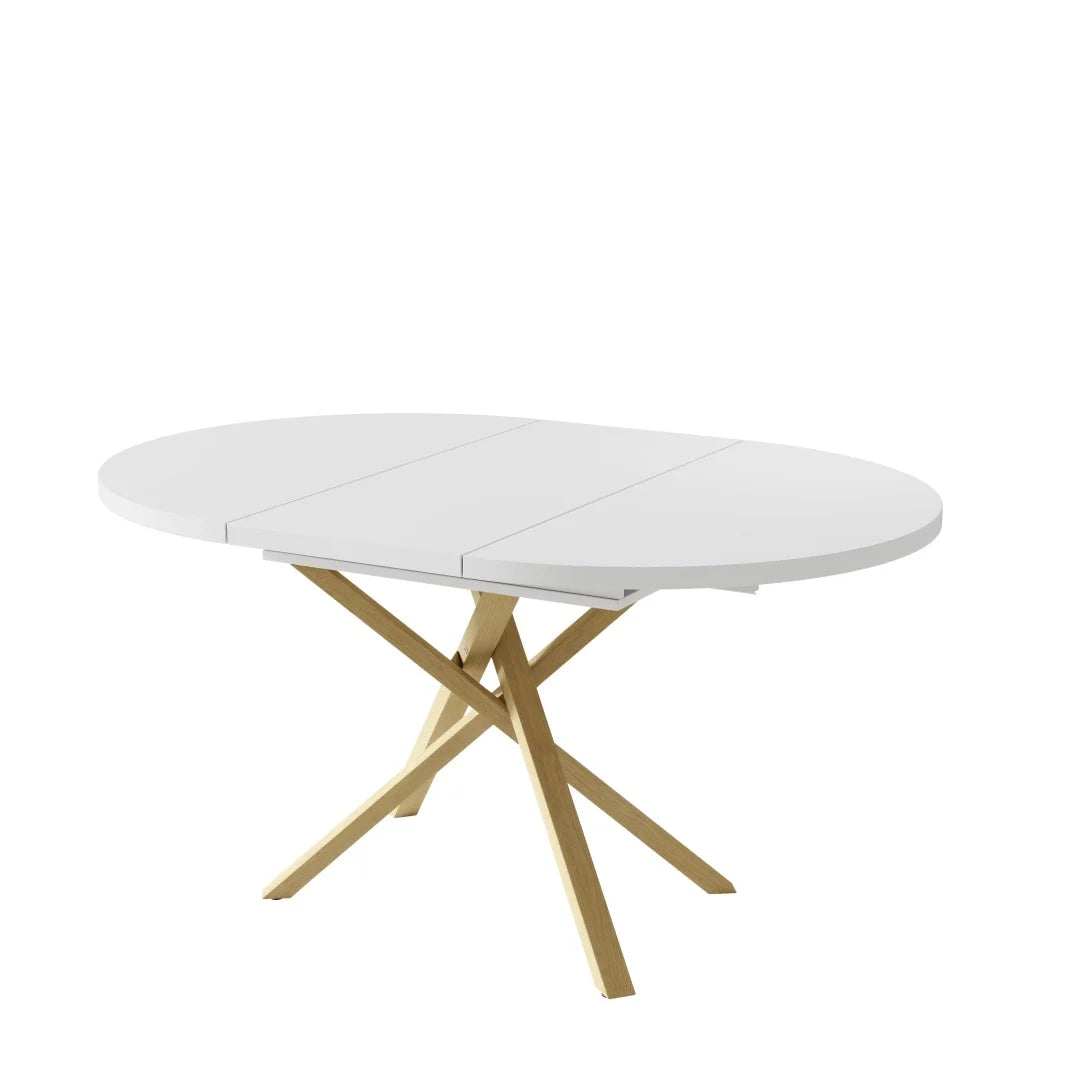 Table extensible à pieds ronds, 4 à 6 personnes