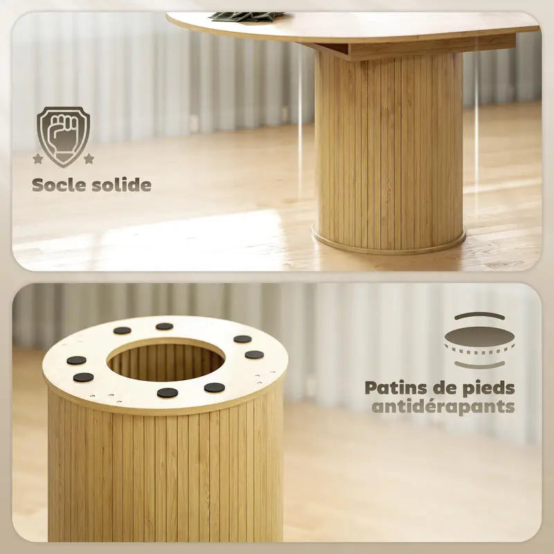 Table extensible 110-150 × 75 cm, bois naturel