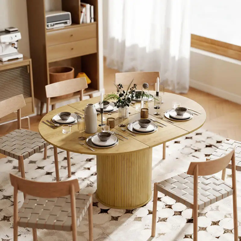 Table extensible 110-150 × 75 cm, bois naturel