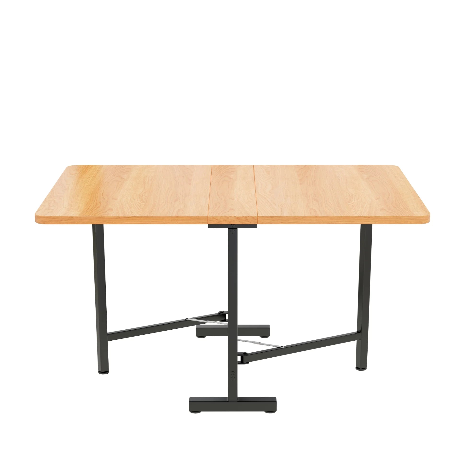 Table pliante 120 × 80 cm, bois naturel