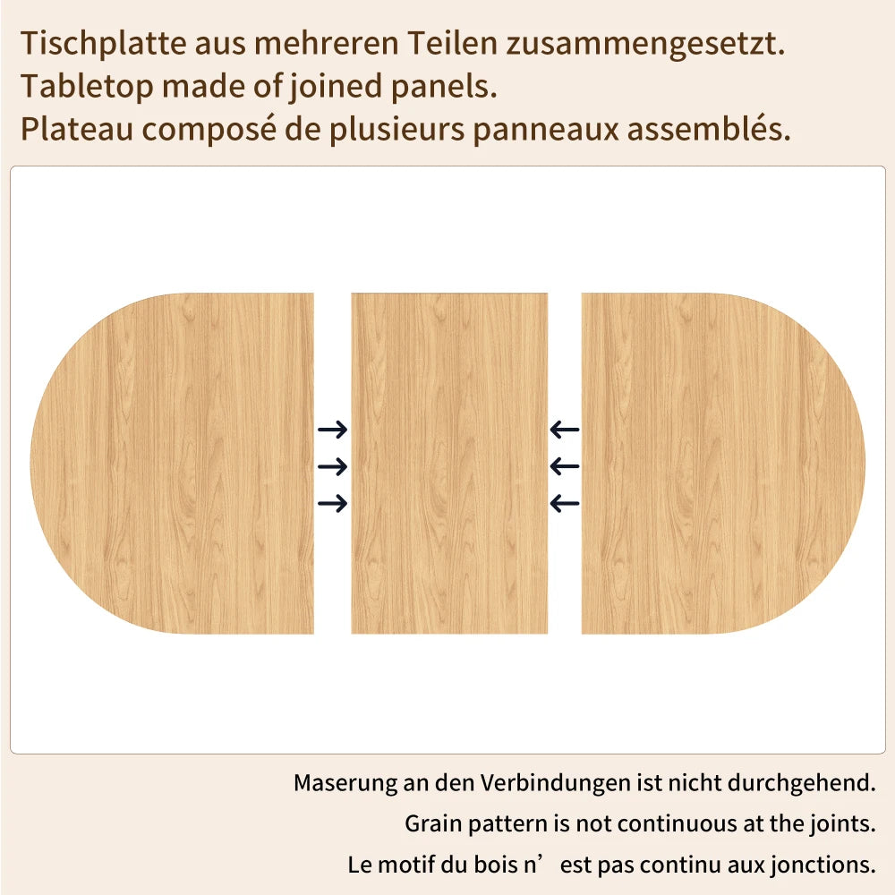 Table extensible bois naturel avec rangement