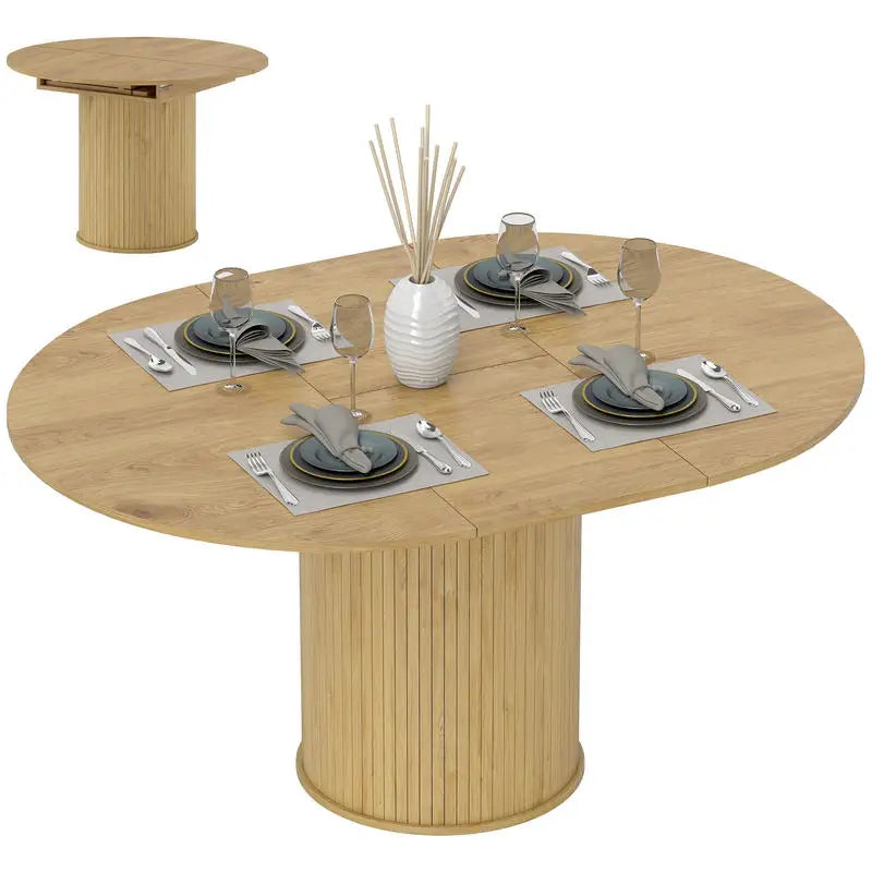 Table extensible 110-150 × 75 cm, bois naturel