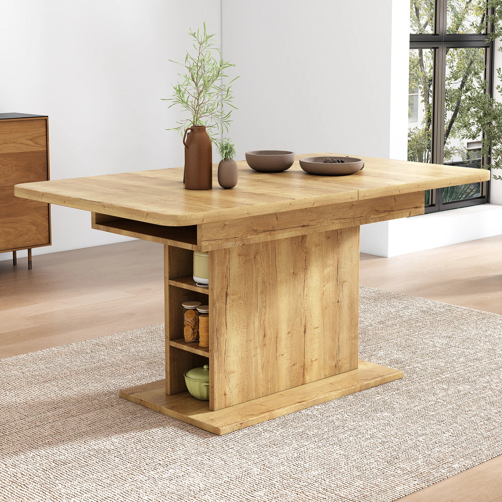 Table extensible avec rangement, structure fer