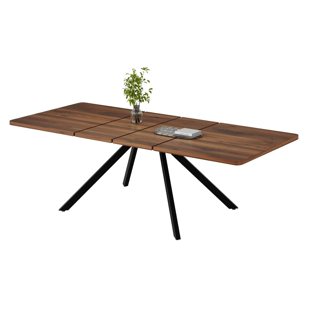 Table extensible 160-200-240 × 90 cm, finition noyer
