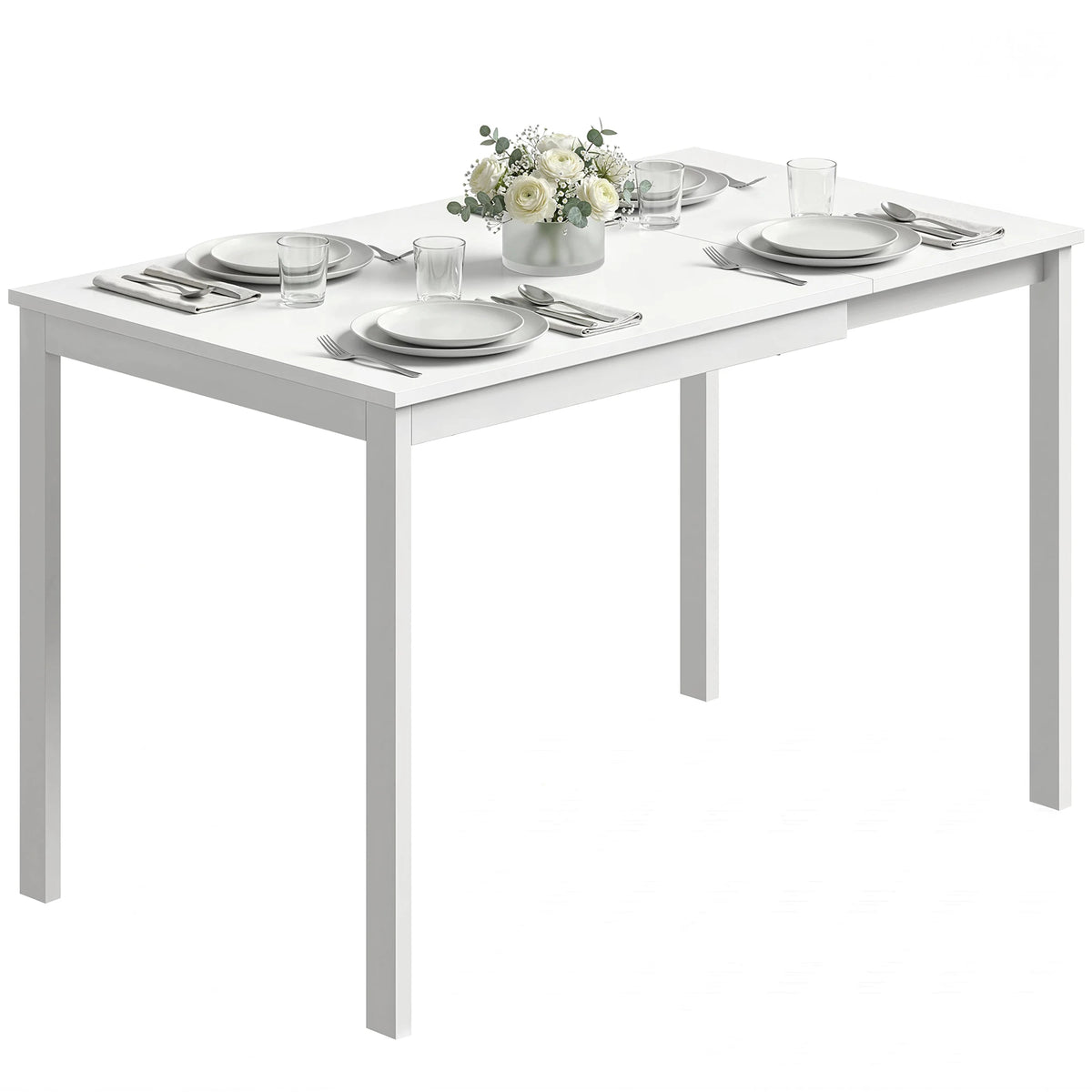 Table extensible blanche 80-120 cm