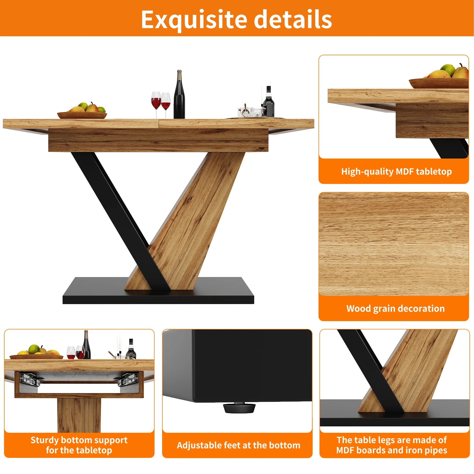 Table extensible 120-160 × 75 cm