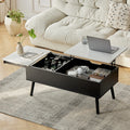 Table basse relevable et extensible, bois et métal