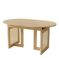 Table extensible 120-160 cm, pieds rotin, chêne