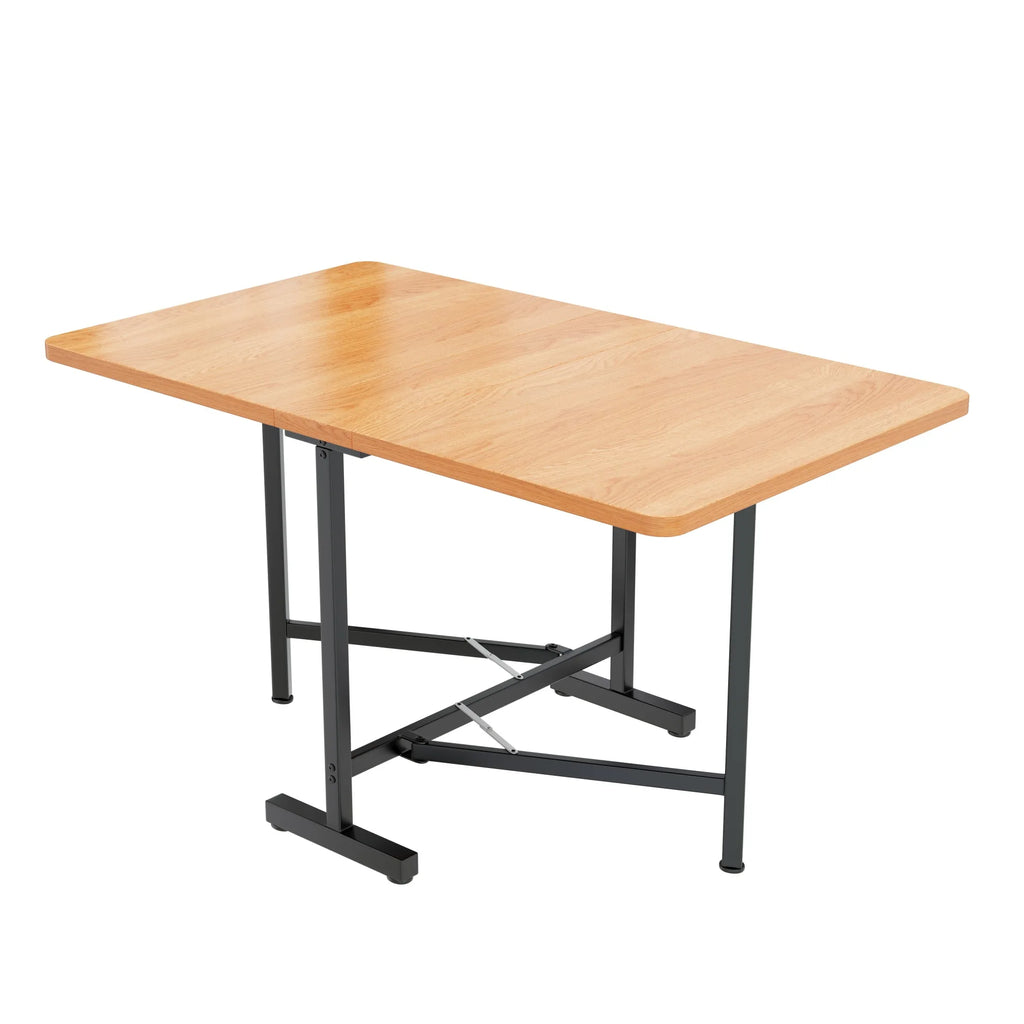 Table pliante 120 × 80 cm, bois naturel